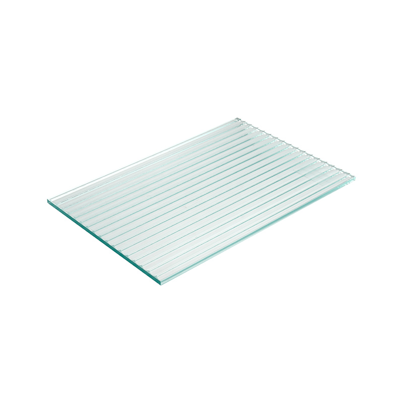 Makitid na reeded/corrugated pattern 4-10mm shower room/pandekorasyon na baso na fluted glass