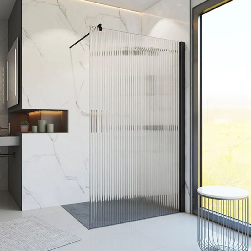 Na -customize na transparent shower screen na may basa at tuyo na paghihiwalay ng texture